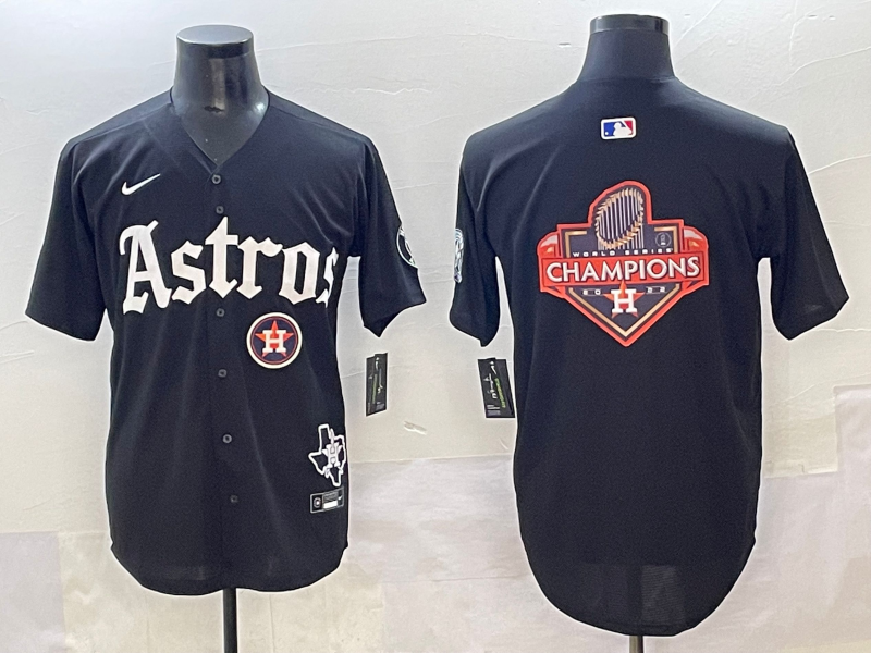 Men Houston Astros blank black MLB Nike 2025 jersey style  17